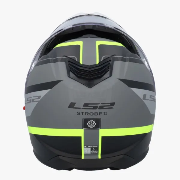 LS2 FF908 Strobe II Monza Mat Black H-V Yellow> Systeemhelmen|Helmen Met Zonnevizier