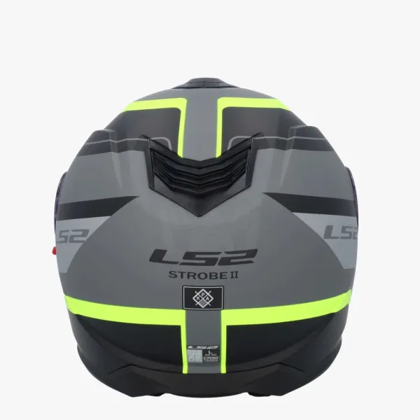 LS2 FF908 Strobe II Monza Mat Black H-V Yellow> Systeemhelmen|Helmen Met Zonnevizier