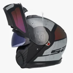 LS2 FF908 Strobe II Orion Mat Black Purple Blue> Systeemhelmen|Helmen Met Zonnevizier