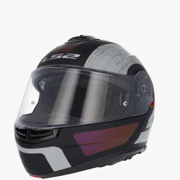LS2 FF908 Strobe II Orion Mat Black Purple Blue> Systeemhelmen|Helmen Met Zonnevizier