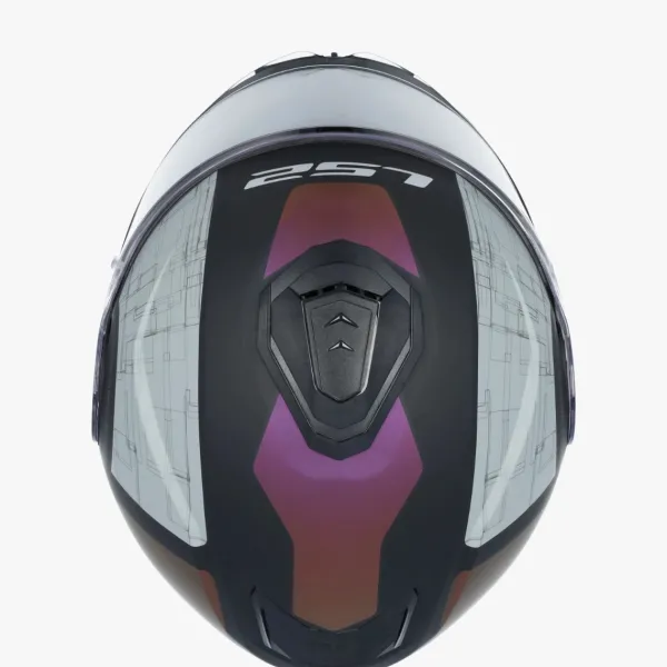 LS2 FF908 Strobe II Orion Mat Black Purple Blue> Systeemhelmen|Helmen Met Zonnevizier