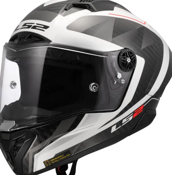 LS2 FF805 Thunder GP Aero Raute White Grey> Integraalhelmen|Helmen Met Zonnevizier
