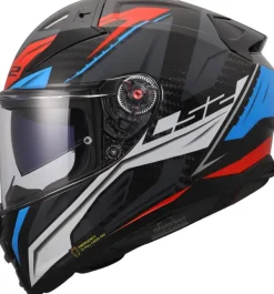 LS2 FF811 Vector II C Savage White Blue Red-06> Integraalhelmen|Helmen Met Zonnevizier