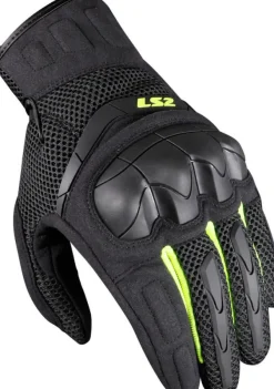 LS2 Kubra Man Gloves Anthracite H-V Yellow> Motorhandschoenen