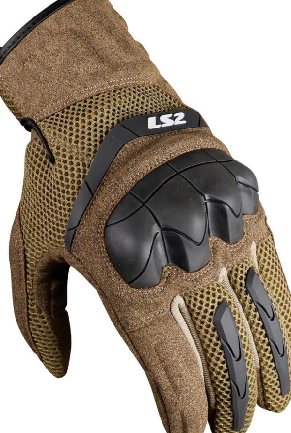 LS2 Kubra Man Gloves Brown> Motorhandschoenen