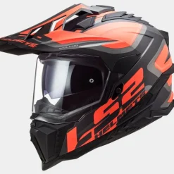 LS2 MX701 Explorer Alter Matt Black Fluo Orange> Adventure Helmen|Integraalhelmen
