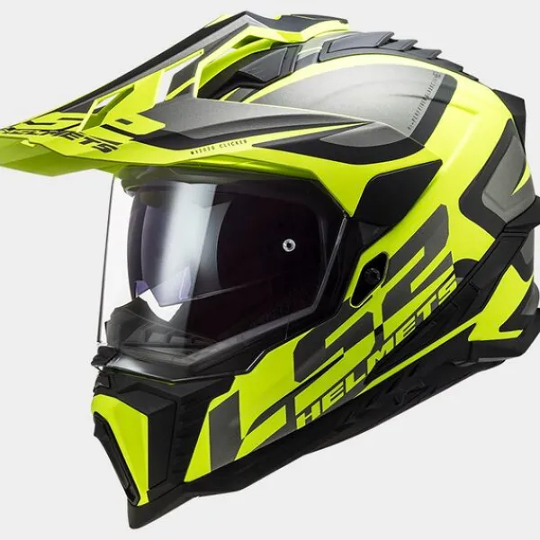 LS2 MX701 Explorer Alter Matt Black Fluo Yellow> Adventure Helmen|Integraalhelmen