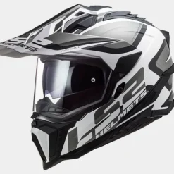 LS2 MX701 Explorer Alter Matt Black White> Adventure Helmen|Integraalhelmen