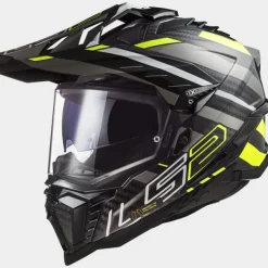 LS2 MX701 Explorer Carbon Edge Gl.Black H-V Yell> Adventure Helmen|Integraalhelmen