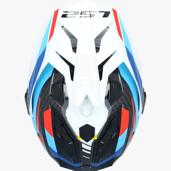 LS2 MX701 Explorer Carbon Frontier II White Blue> Adventure Helmen|Integraalhelmen