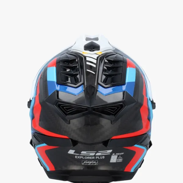 LS2 MX701 Explorer Carbon Frontier II White Blue> Adventure Helmen|Integraalhelmen