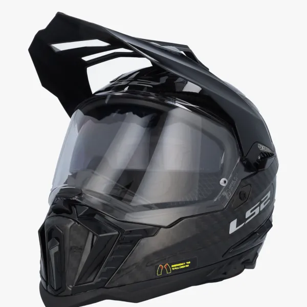 LS2 MX701 Explorer Gloss Carbon> Adventure Helmen|Integraalhelmen