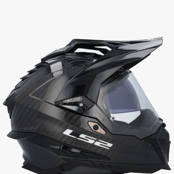 LS2 MX701 Explorer Gloss Carbon> Adventure Helmen|Integraalhelmen
