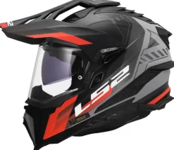 LS2 MX701 Explorer Hexa Black Red Grey-06> Adventure Helmen|Helmen Met Zonnevizier