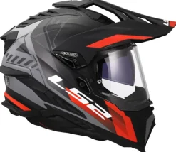 LS2 MX701 Explorer Hexa Black Red Grey-06> Adventure Helmen|Helmen Met Zonnevizier