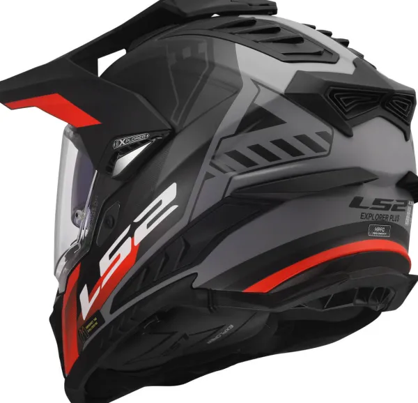 LS2 MX701 Explorer Hexa Black Red Grey-06> Adventure Helmen|Helmen Met Zonnevizier