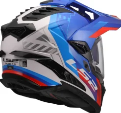 LS2 MX701 Explorer Hexa White Blue Red-06> Adventure Helmen|Helmen Met Zonnevizier