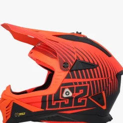 LS2 MX708 Fast II Duck Matt Orange Red><noscript><img width=