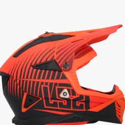 LS2 MX708 Fast II Duck Matt Orange Red><noscript><img width=