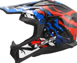 LS2 MX708 Fast II Grotesk White Blue Red-06> Adventure Helmen|Crosshelmen