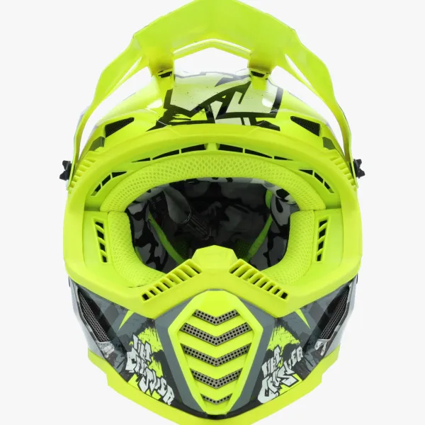 LS2 MX437 Fast II Mini Crusher Black Yellow> Kinder Scooterhelmen|Adventure Helmen