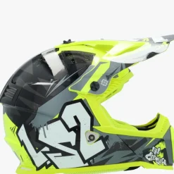 LS2 MX437 Fast II Mini Crusher Black Yellow><noscript><img width=