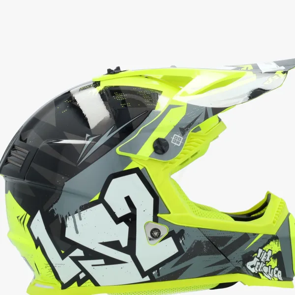 LS2 MX437 Fast II Mini Crusher Black Yellow> Kinder Scooterhelmen|Adventure Helmen