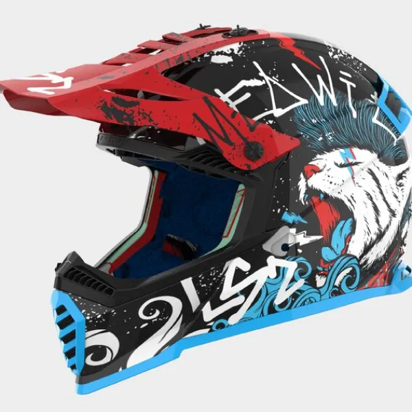LS2 MX437 Fast II Mini Starmaw Black> Kinder Scooterhelmen|Adventure Helmen