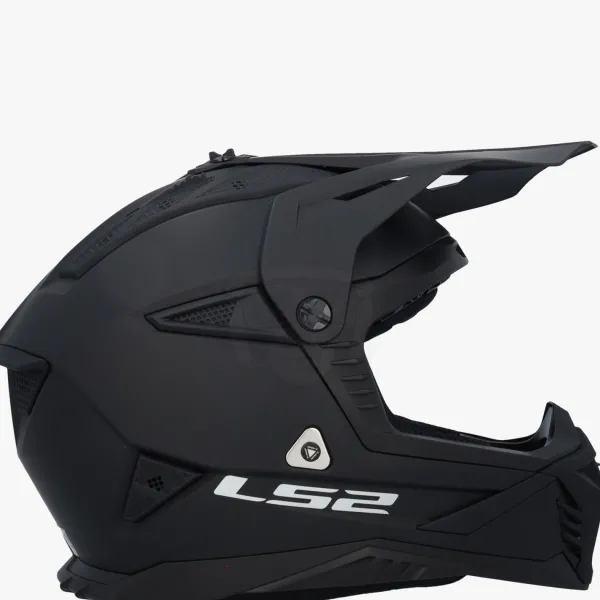 LS2 MX708 Fast II Solid Matt Black> Adventure Helmen|Crosshelmen
