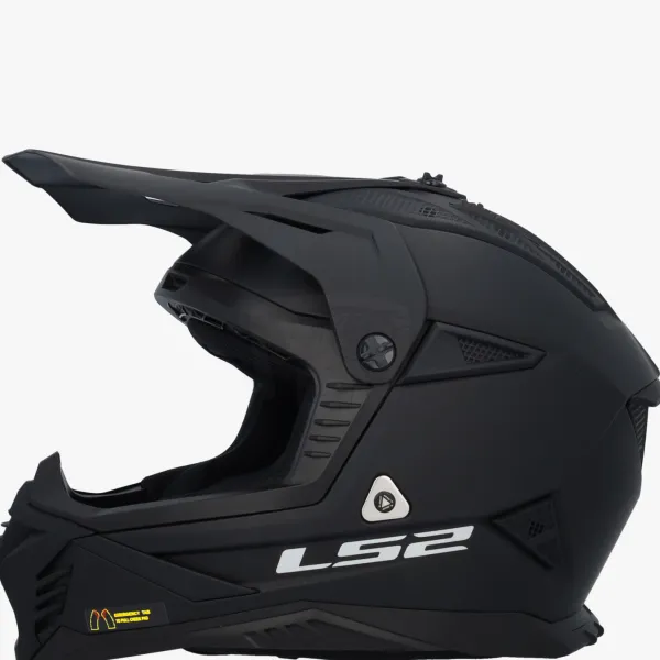 LS2 MX708 Fast II Solid Matt Black> Adventure Helmen|Crosshelmen