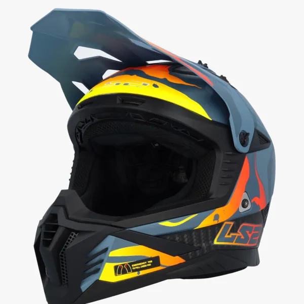 LS2 MX708 Fast II Wash Matt Dark Grey> Adventure Helmen|Crosshelmen