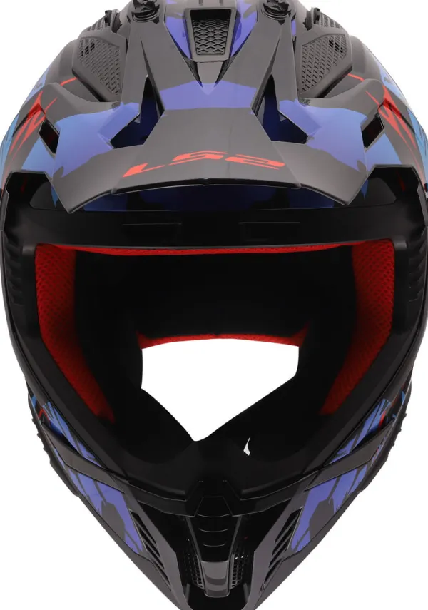 LS2 MX708 Fast II Zombie Ii Black Red Blue-06> Adventure Helmen|Crosshelmen