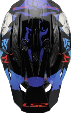 LS2 MX708 Fast II Zombie Ii Black Red Blue-06><noscript><img width=