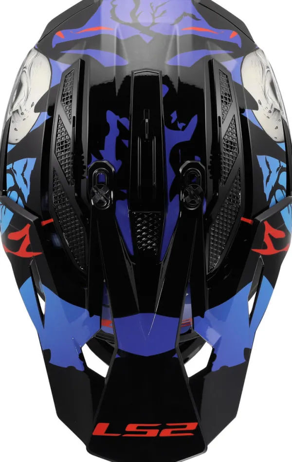 LS2 MX708 Fast II Zombie Ii Black Red Blue-06> Adventure Helmen|Crosshelmen