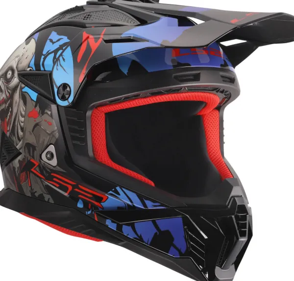 LS2 MX708 Fast II Zombie Ii Black Red Blue-06> Adventure Helmen|Crosshelmen