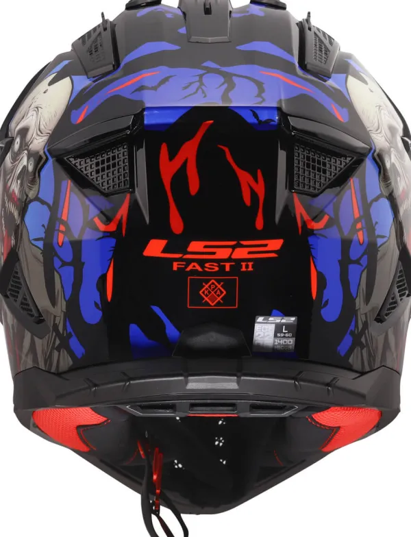 LS2 MX708 Fast II Zombie Ii Black Red Blue-06> Adventure Helmen|Crosshelmen