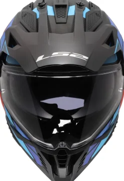 LS2 MX702 Pioneer II Block Black Red Blue-06> Adventure Helmen|Helmen Met Zonnevizier