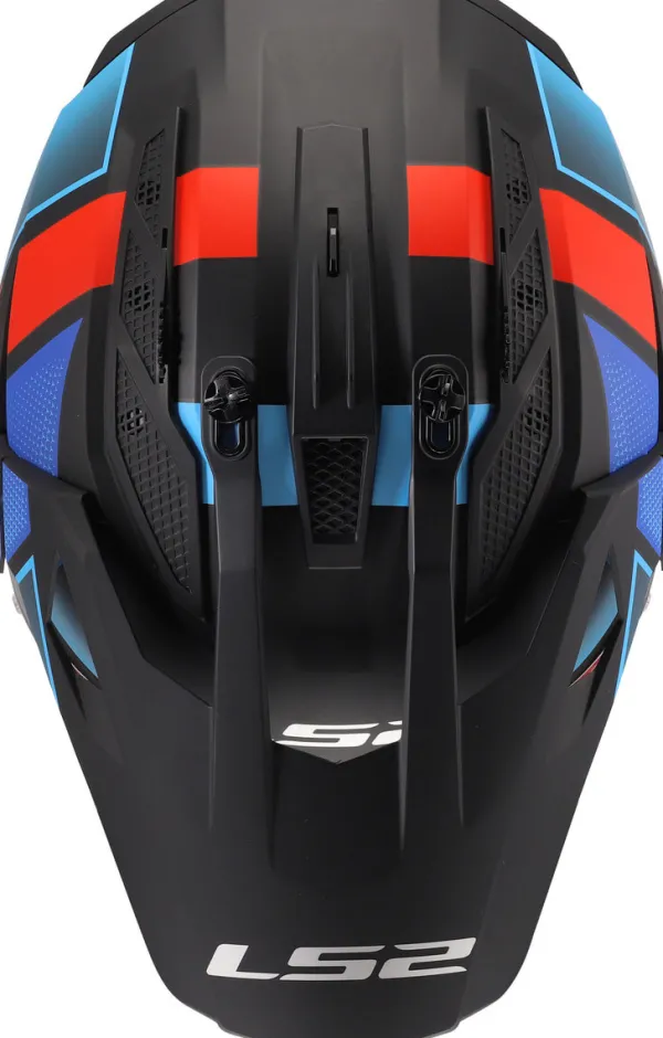 LS2 MX702 Pioneer II Block Black Red Blue-06> Adventure Helmen|Helmen Met Zonnevizier
