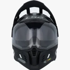 LS2 MX702 Pioneer II Hill Matt Black White> Adventure Helmen|Integraalhelmen