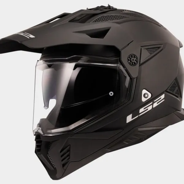 LS2 MX702 Pioneer II Matt Black> Adventure Helmen|Integraalhelmen
