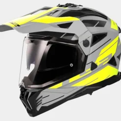 LS2 MX702 Pioneer II Namib Matt Grey Fluo> Adventure Helmen|Integraalhelmen