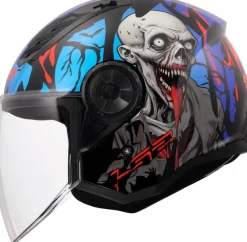 LS2 OF616 Airflow II Zombie Ii Black Red Blue-06> Jethelmen