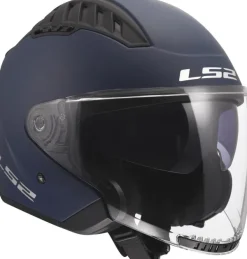 LS2 OF600 Copter II Solid Matt Navy Blue-06> Jethelmen|Helmen Met Zonnevizier