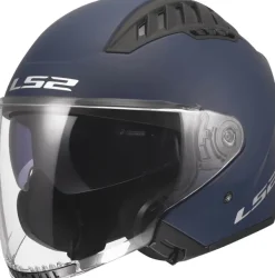 LS2 OF600 Copter II Solid Matt Navy Blue-06> Jethelmen|Helmen Met Zonnevizier