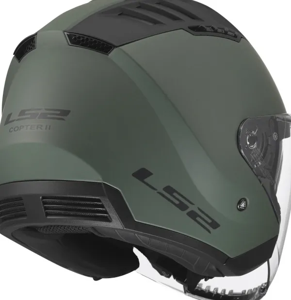 LS2 OF600 Copter II Solid Military Green-06> Jethelmen|Helmen Met Zonnevizier