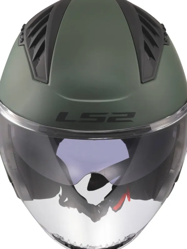 LS2 OF600 Copter II Solid Military Green-06> Jethelmen|Helmen Met Zonnevizier
