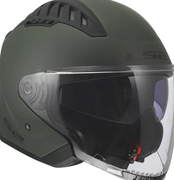 LS2 OF600 Copter II Solid Military Green-06> Jethelmen|Helmen Met Zonnevizier