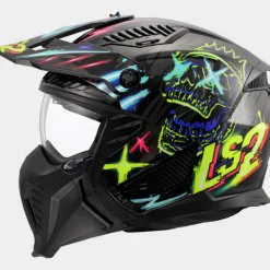LS2 OF606 Drifter Rayz Black Blue> Jethelmen