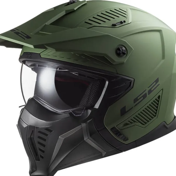 LS2 OF606 Drifter Solid Matt Military Green 06> Jethelmen