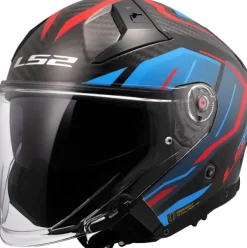 LS2 OF603 Infinity II Carbon Urus Blue Red> Jethelmen|Helmen Met Zonnevizier
